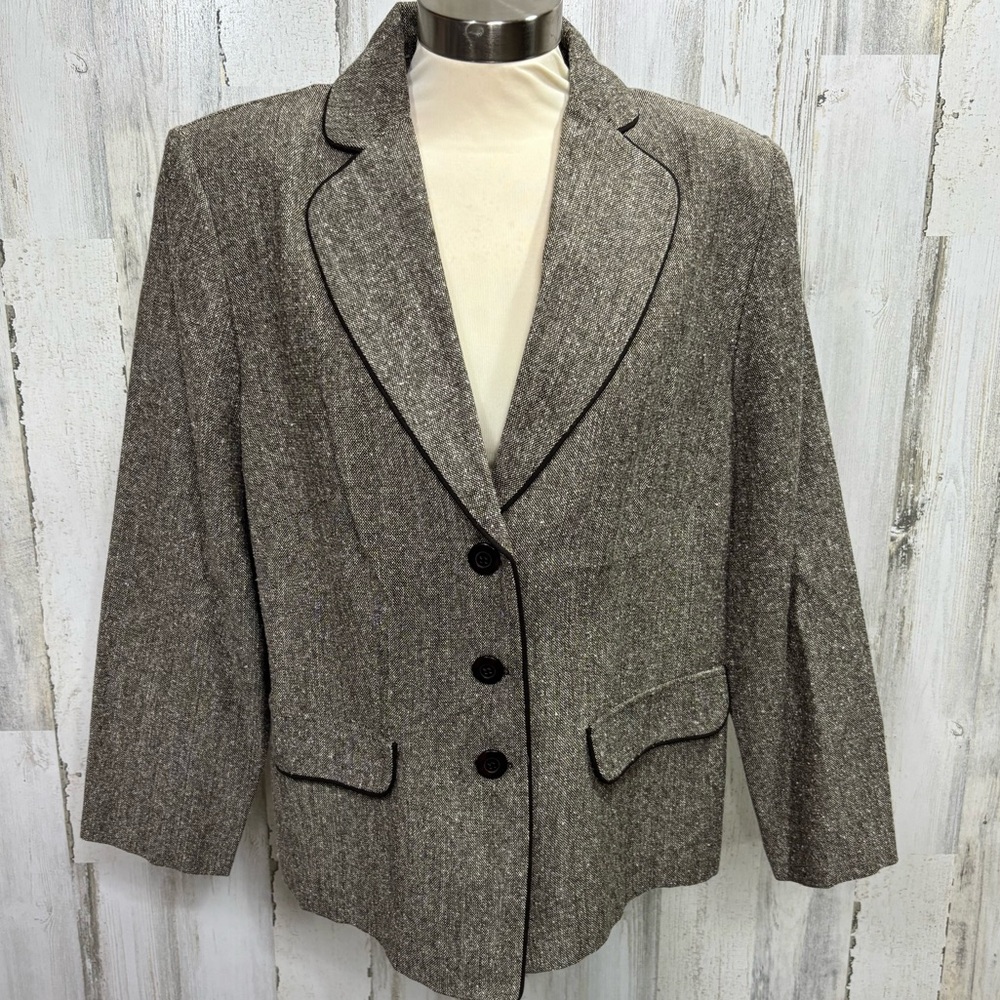 Sago Collection Vintage Brown Tweed Blazer
